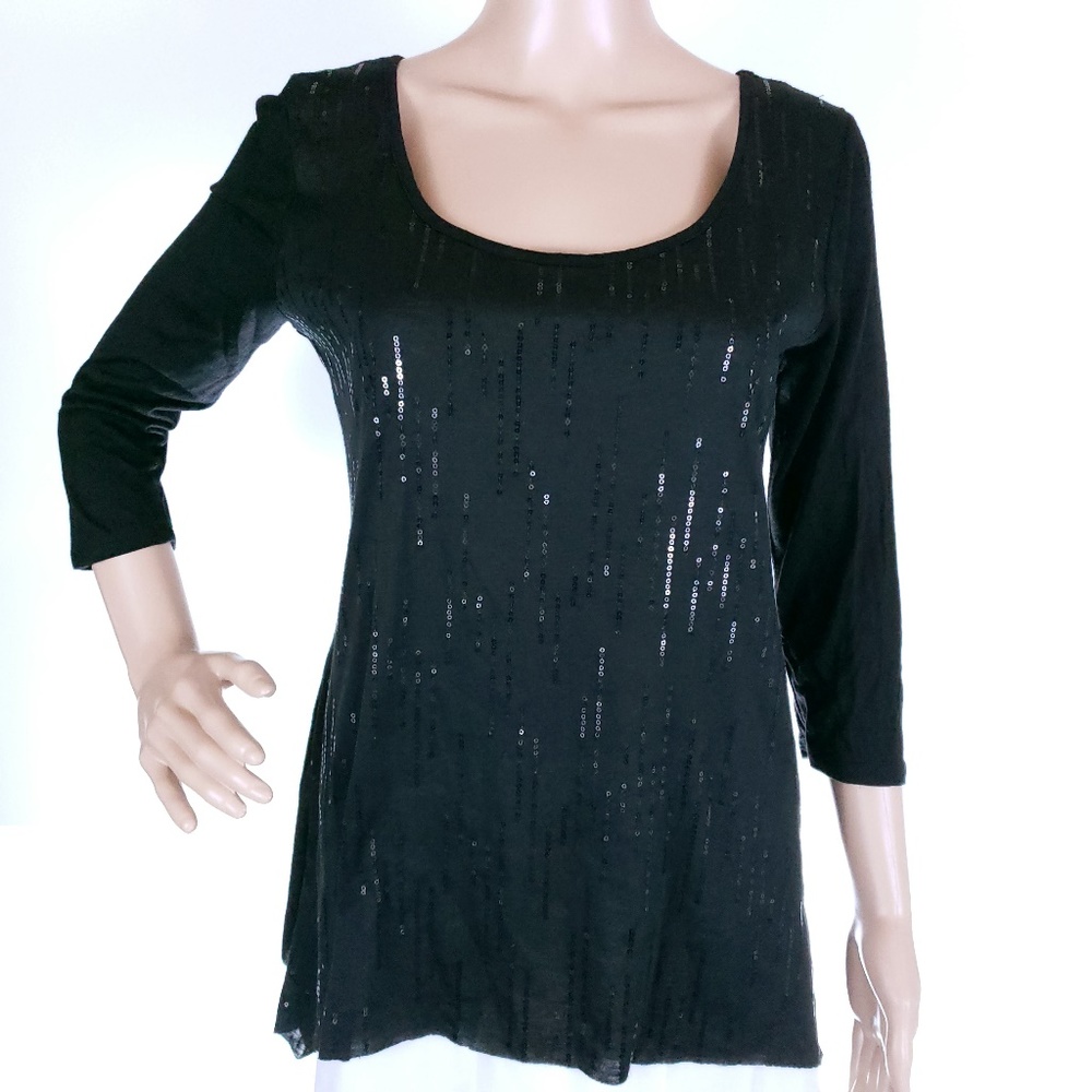 Keren Hart Women Top Blouse Sequin Rayon Size S - NWT